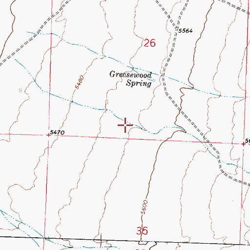 Topographic Map of Open A Canyon, UT