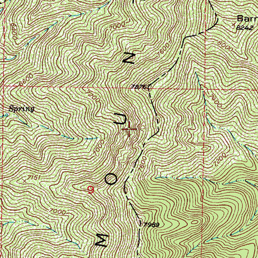 Topographic Map of Oquirrh Mountains, UT