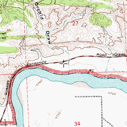 Topographic Map of Orchid Draw, UT