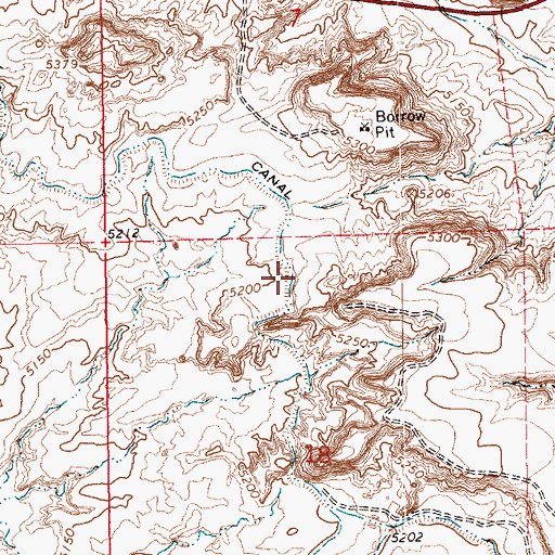 Topographic Map of Ouray Valley Canal, UT