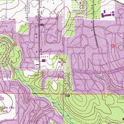 Topographic Map of Alpine Hills Missionary Baptist Church, AL