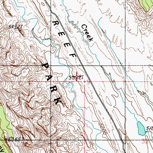 Topographic Map of Oyster Shell Reef, UT