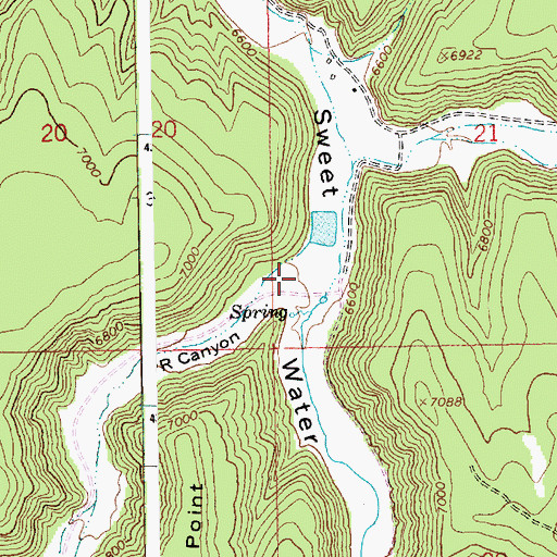 Topographic Map of PR Canyon, UT
