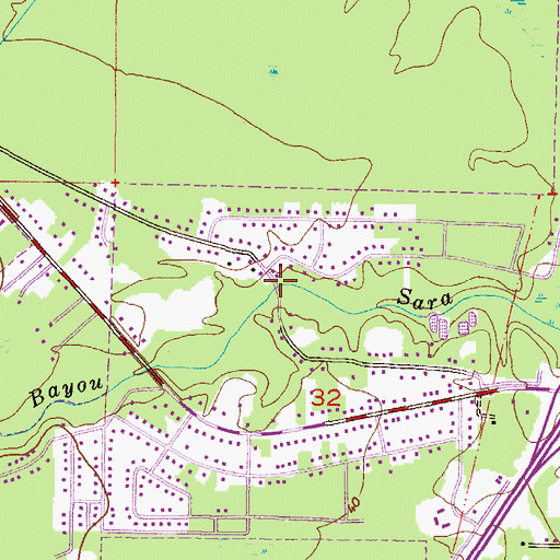 Topographic Map of Alvarez Bridge, AL