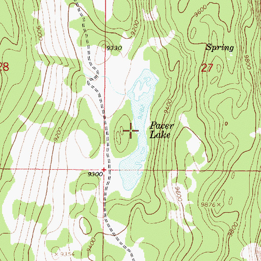Topographic Map of Pacer Lake, UT