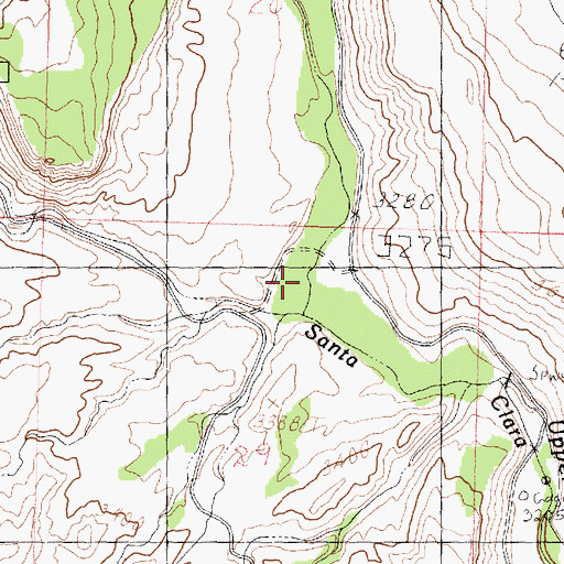 Topographic Map of Pahcoon Spring Wash, UT