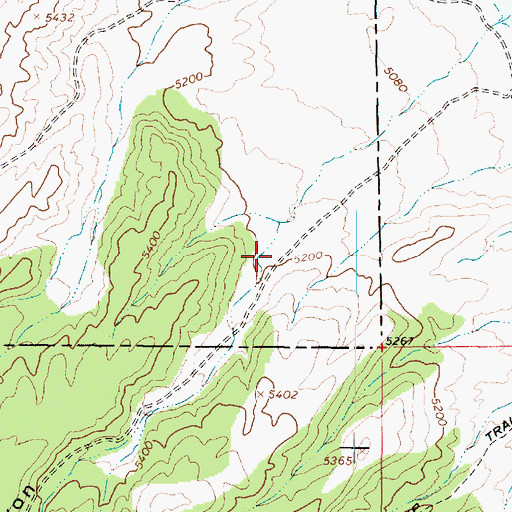 Topographic Map of Painted Rock Canyon, UT