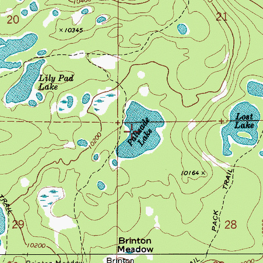 Topographic Map of Palisade Lake, UT