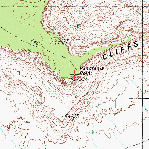 Topographic Map of Panorama Point, UT
