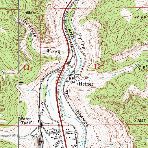 Topographic Map of Panther Canyon, UT