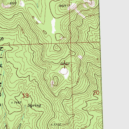 Topographic Map of Paradise Mountains, UT