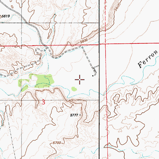 Topographic Map of Paradise Ranch, UT