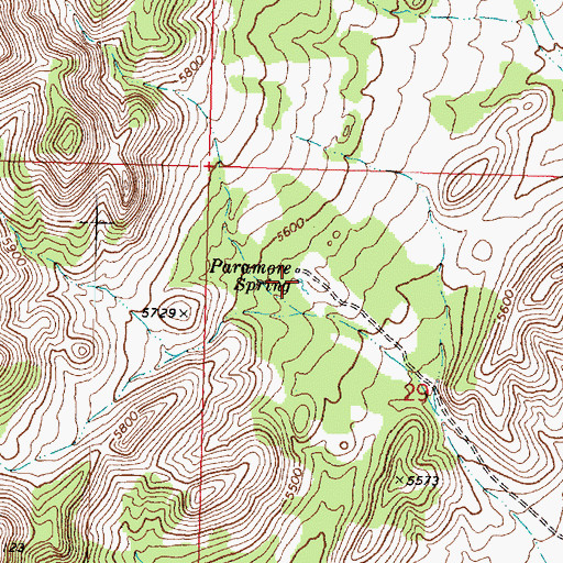 Topographic Map of Paramore Spring, UT