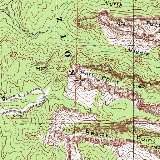 Topographic Map of Paria Point, UT