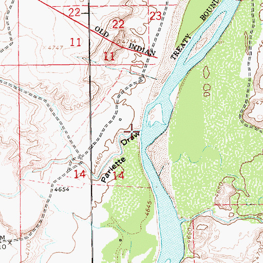 Topographic Map of Pariette Draw, UT