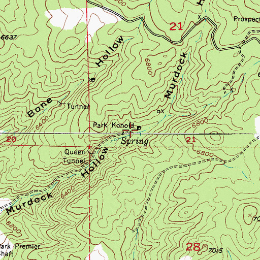 Topographic Map of Park Konold, UT