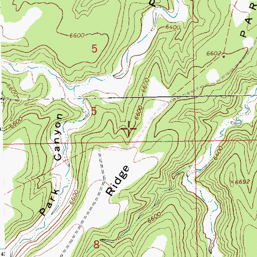 Topographic Map of Park Ridge, UT