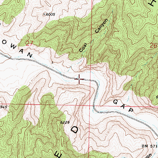 Topographic Map of Parowan Gap, UT