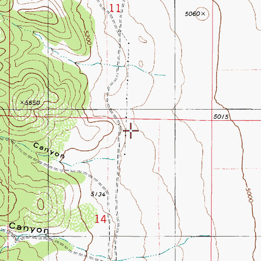 Topographic Map of Pass Canyon, UT