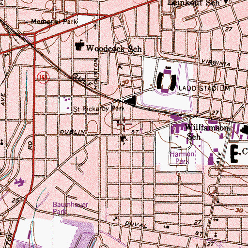 Topographic Map of Apostolic Faith Church of God, AL