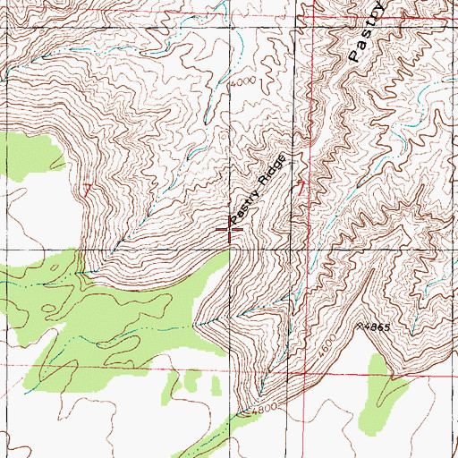 Topographic Map of Pastry Ridge, UT