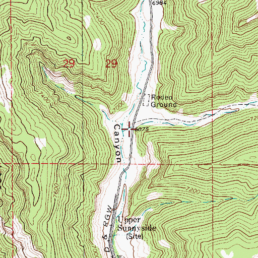 Topographic Map of Pasture Canyon, UT