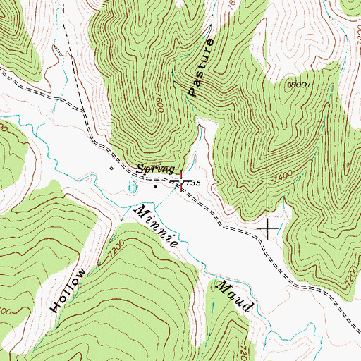 Topographic Map of Pasture Canyon, UT