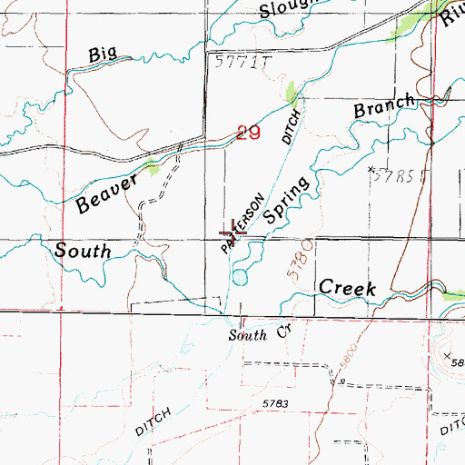 Topographic Map of Patterson Ditch, UT