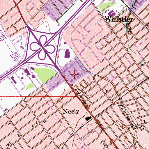 Topographic Map of Apostolic House of Prayer, AL