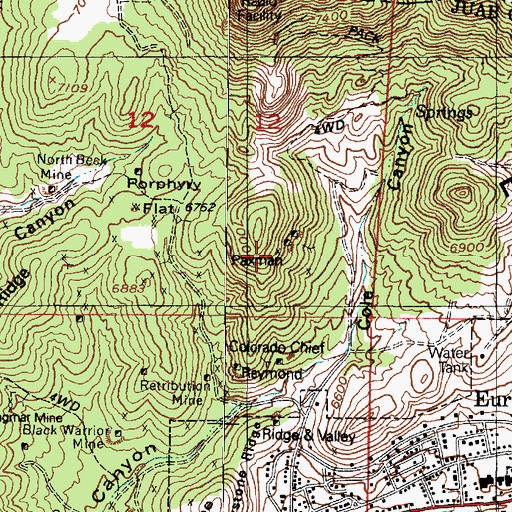 Topographic Map of Paxman, UT