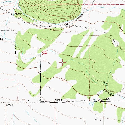 Topographic Map of Payne Canal, UT