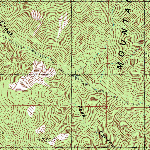 Topographic Map of Peak Canyon, UT