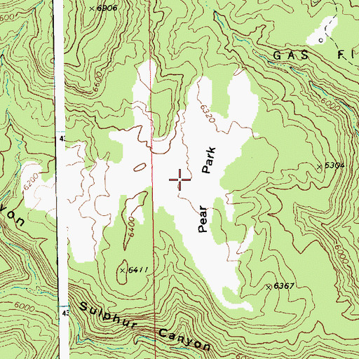 Topographic Map of Pear Park, UT