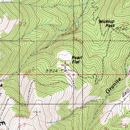 Topographic Map of Pearl Flat, UT