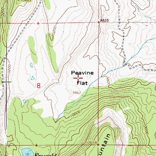 Topographic Map of Peavine Flat, UT