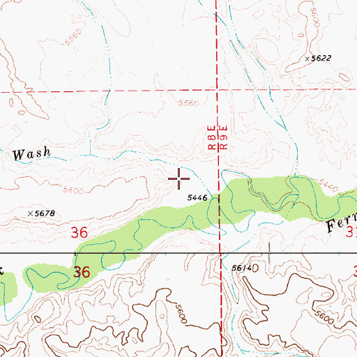 Topographic Map of Peavine Wash, UT