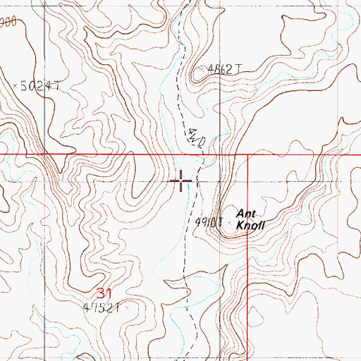 Topographic Map of Pennell Creek, UT