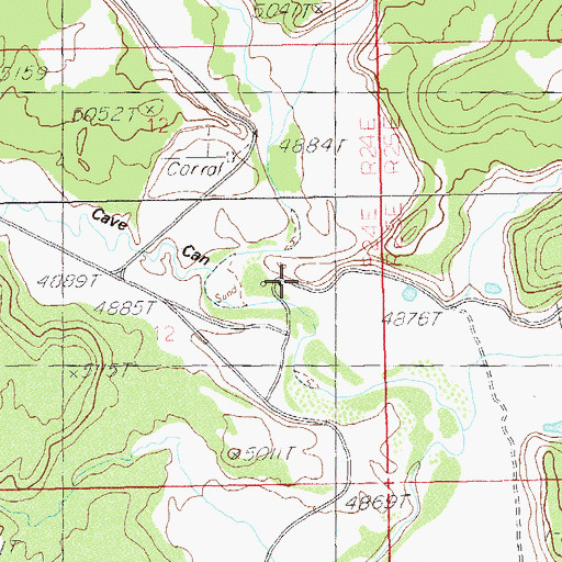 Topographic Map of Perkins Ranch, UT