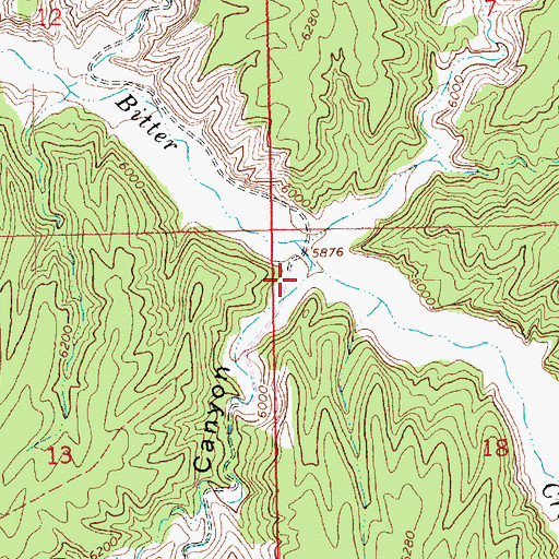 Topographic Map of Pete Canyon, UT