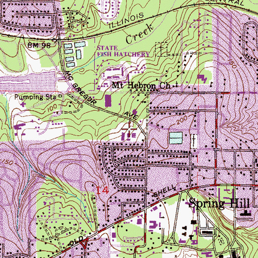 Topographic Map of Auburn University Experiment Station, AL