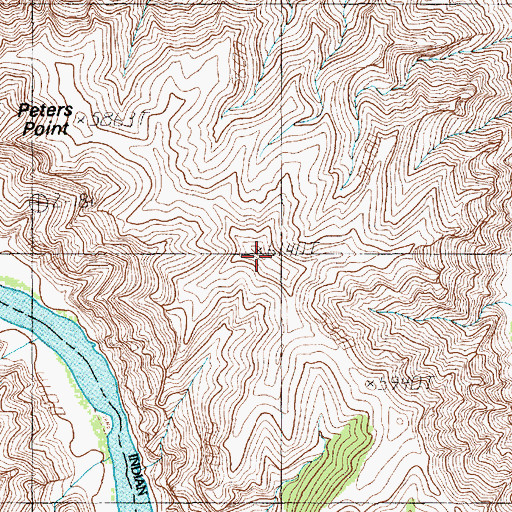 Topographic Map of Peters Point, UT