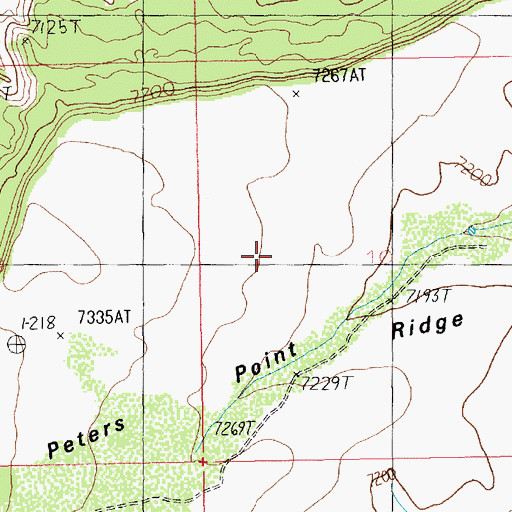 Topographic Map of Peters Point, UT
