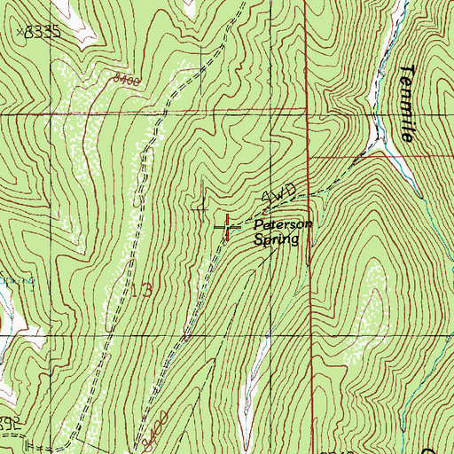 Topographic Map of Peterson Spring, UT