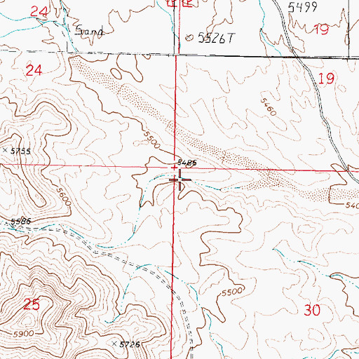 Topographic Map of Petes Canyon, UT
