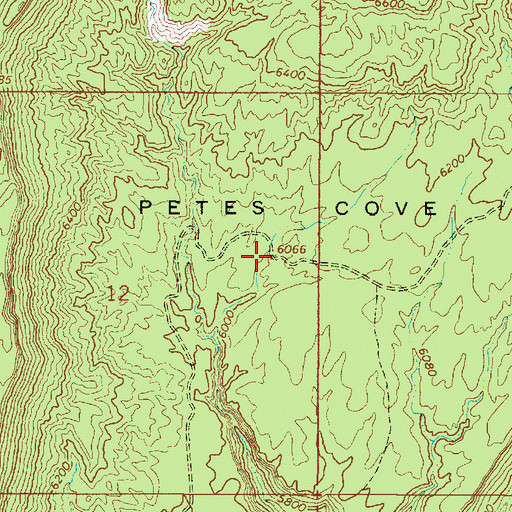 Topographic Map of Petes Cove, UT