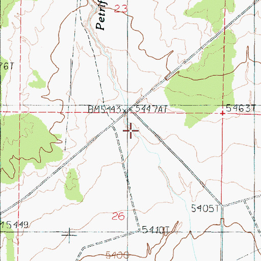 Topographic Map of Petrified Hollow, UT