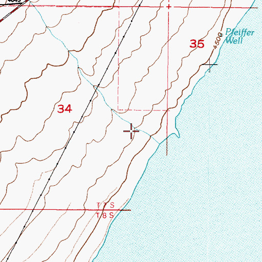 Topographic Map of Pfeiffer Canyon, UT