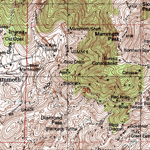 Topographic Map of Phoenix, UT
