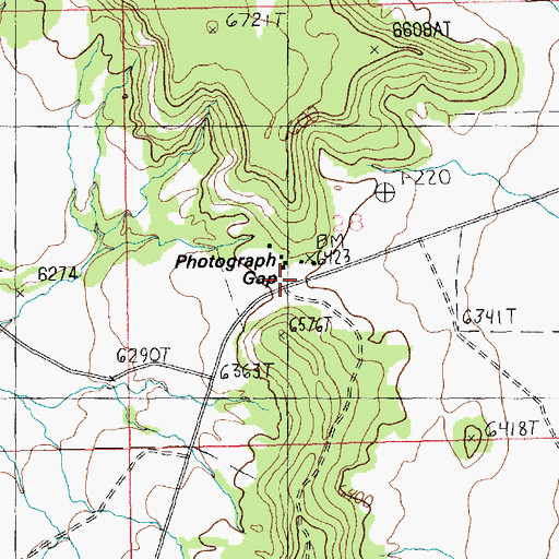 Topographic Map of Photograph Gap, UT