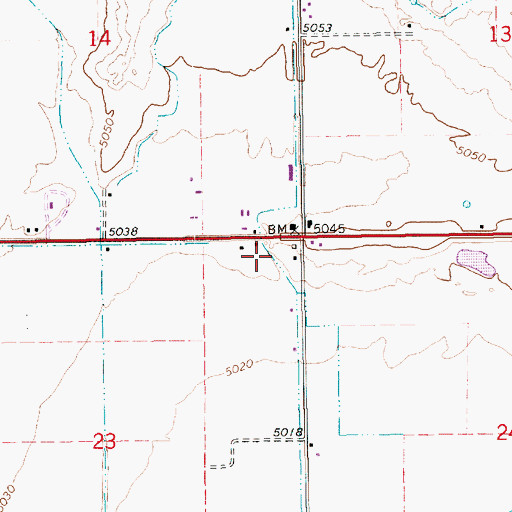 Topographic Map of Pickup Wash Lateral, UT